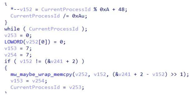Loop appending the parent process PID to the watcher's command line